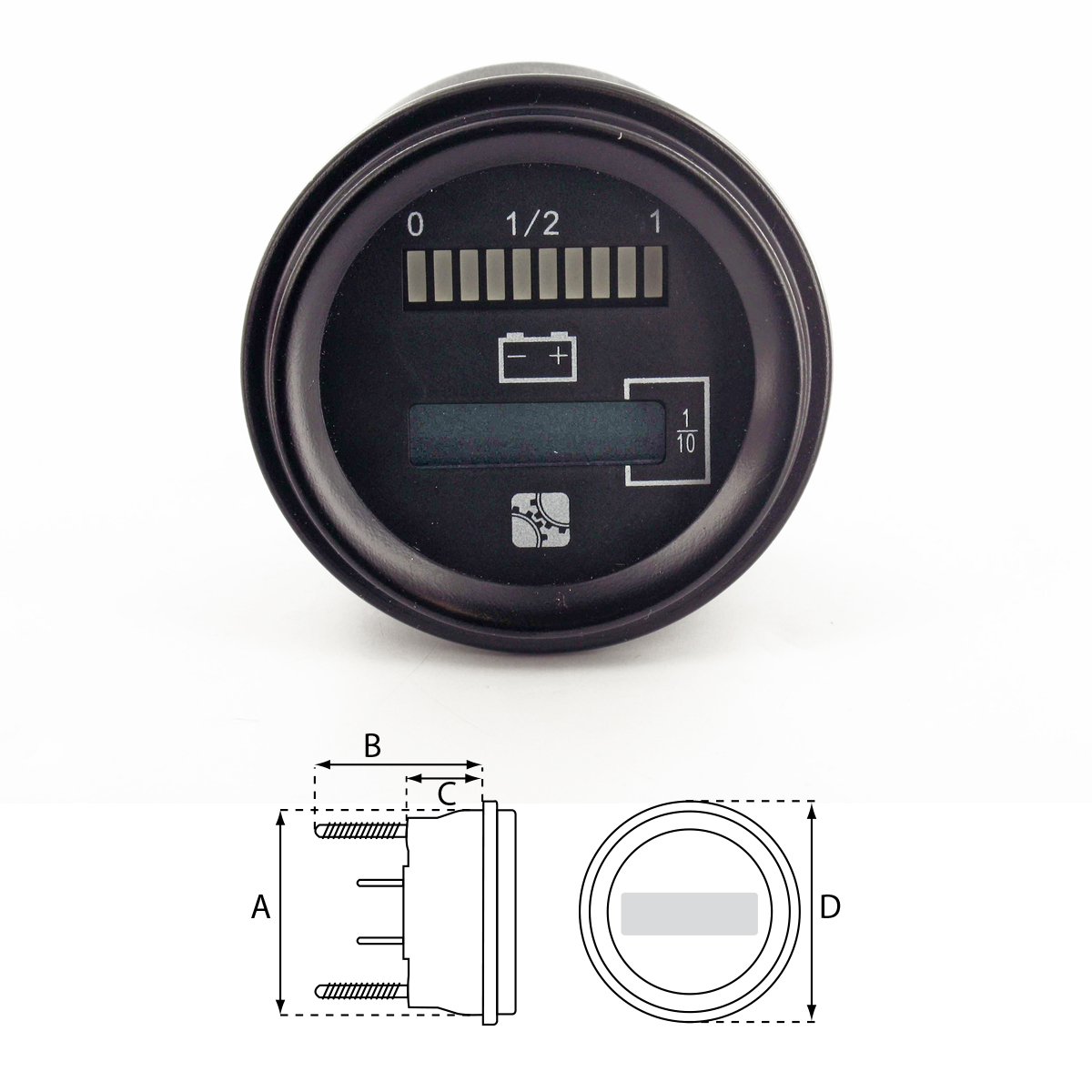Batterieanzeige mit Stundenzähler 24V