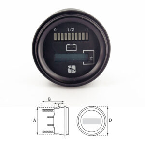 Batterieanzeige mit Stundenzähler 48V